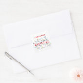 Sticker Carré Runner with Words Personalized (Enveloppe)