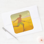 Sticker Carré Running Boy 2010 (Enveloppe)
