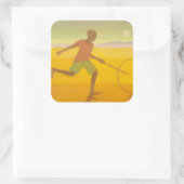 Sticker Carré Running Boy 2010 (Sac)