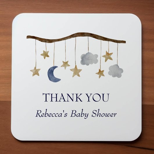 Sticker Carré Russe Baby shower nuit Sky Mobile