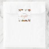 Sticker Carré Russe hiver Citrus & Pine Fête de Vacances (Sac)