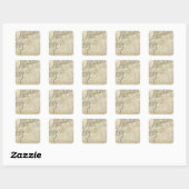 Sticker Carré Russie en Europe (Feuille)