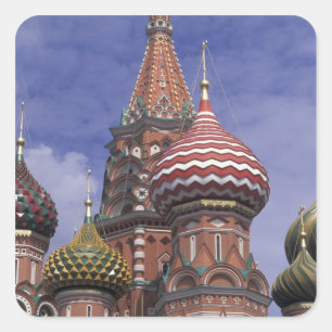Sticker Carré Russie, Moscou, place Rouge. oignons célèbres de S