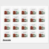 Sticker Carré Rust Orange Rose retour Adresse Enveloppe Sceau (Feuille)
