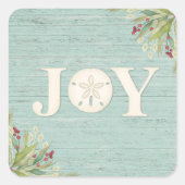 Sticker Carré Rustic Coastal Christmas (Devant)