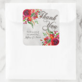 Sticker Carré Rustic Country Red Roses Printemps Mariage de prin (Sac)