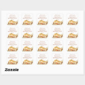 Sticker Carré Rustic Fall Citrouille Anniversaire Fête Favoriser (Feuille)