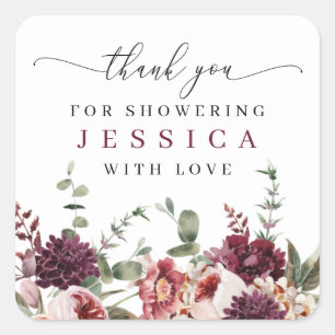 Sticker Carré Rustic Fall Country Boho Merci Favoriser