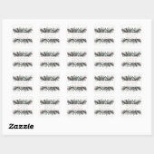 Sticker Carré Rustic Winter Boughs Adresse de vacances (Feuille)