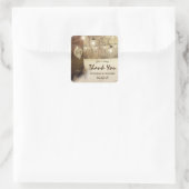 Sticker Carré Rustic Winter Tree Twinkle Mariage (Sac)