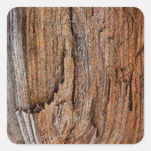Sticker Carré Rustic wood