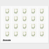 Sticker Carré Rustique aquarelle Mariage de verdure (Feuille)