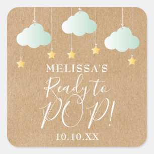 Sticker Carré Rustique kraft twinkle twinkle Prêt à éclater