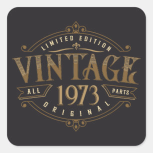 Sticker Carré Rustique vintage 1973