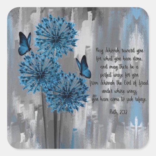 Sticker Carré Ruth 2:12 (Devant)