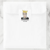 Sticker Carré Ruth célèbre, RBG célèbre, Ruth Bader Ginsburg (Sac)