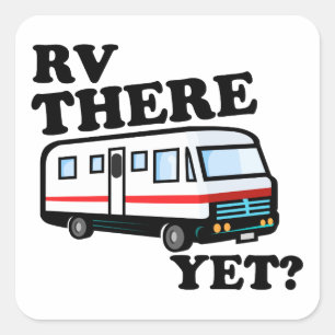 Sticker Carré RV LÀ ENCORE ? (blanc)