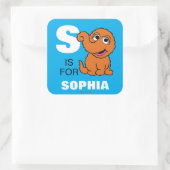 Sticker Carré S est pour Snuffleupagus | Ajouter Votre Nom (Sac)