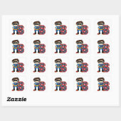 Sticker Carré S est pour Superhero (Feuille)