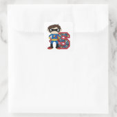 Sticker Carré S est pour Superhero (Sac)