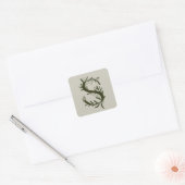 Sticker Carré S Monogramme botanique (Enveloppe)