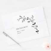 Sticker Carré Sa Faveur Favorite Meandering Vine Wedding (Enveloppe)