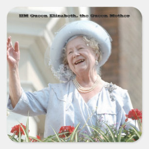 Sticker Carré Sa Majesté la reine Elizabeth, la reine mère 1990