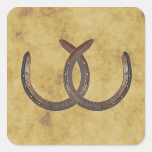 Sticker Carré Sabots de l'enveloppe en caoutchouc rustique (Devant)