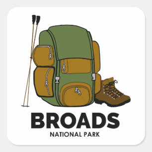Sticker Carré Sac à dos du parc national Brothers