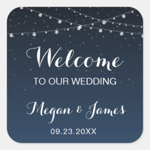 Sticker Carré Sac de bienvenue de la Marine Céleste