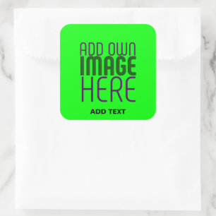 STICKER CARRÉ SAC MODÈLE MODERNE ÉDITABLE NEON GREEN IMAGE
