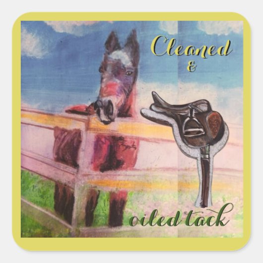 Sticker Carré sac nettoyé et huilé (Devant)