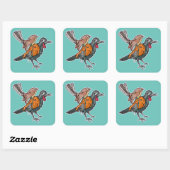 Sticker Carré Saddleback et fantastique (Feuille)