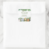 Sticker Carré Safari Animaux Personnalisés (Sac)