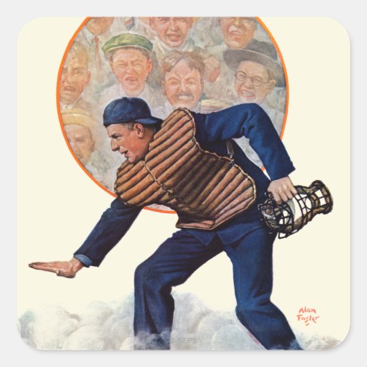 Sticker Carré Safe at the plate (Devant)