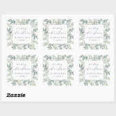 Sticker Carré Sage d'hiver | Joyeux Noël personnalisé (Feuille)