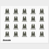 Sticker Carré Sagrada Familia Barcelona Skyline (Feuille)