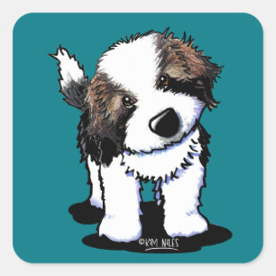 Sticker Carré Saint Bernard