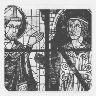 Sticker Carré Saint Denis donnant l'oriflamme au chevalier Cléme