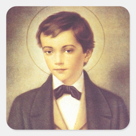 Sticker Carré Saint Dominic Savio étudiant de John Bosco (Devant)