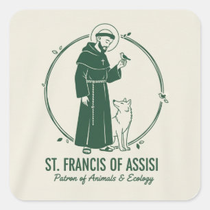 Sticker Carré Saint François d'Assise
