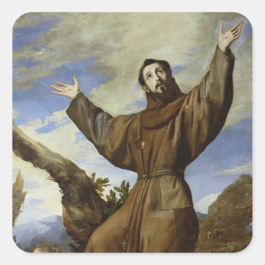 Sticker Carré Saint François d'Assise 1642 (Devant)