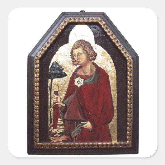 STICKER CARRÉ SAINT GALGANO / LÉGENDE DE L'ÉPÉE DANS LE ROCHER (Devant)