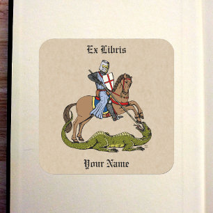 Sticker Carré Saint George et la plaque d'immatriculation du Dra