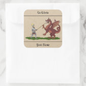 Sticker Carré Saint George et la plaque d'immatriculation du Dra (Sac)