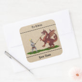 Sticker Carré Saint George et la plaque d'immatriculation du Dra (Enveloppe)