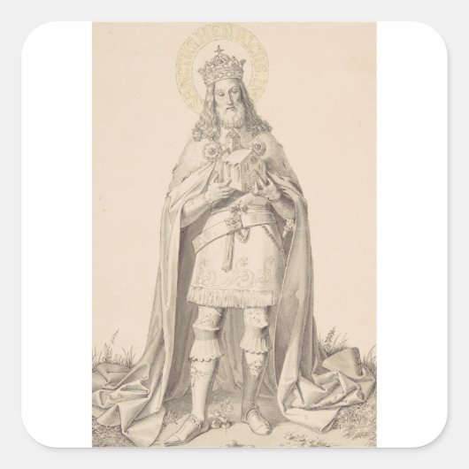 Sticker Carré Saint Henry II the Holy Roman Emperor (Devant)
