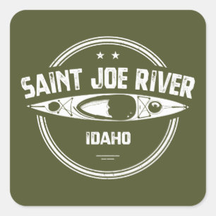 Sticker Carré Saint Joe River Idaho Kayak