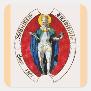 Sticker Carré Saint Louis IX de France Patron des Rois