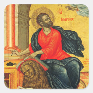 Sticker Carré Saint Marc l'évangéliste icône orthodoxe